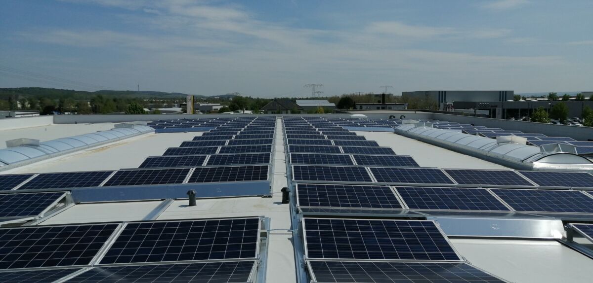 115 kWp Flachdach Folie Gotha